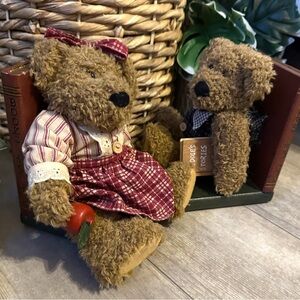 Vintage Teddy Bear Bookends Set, Teddy Bear Boy & Girl Children’s Bookends